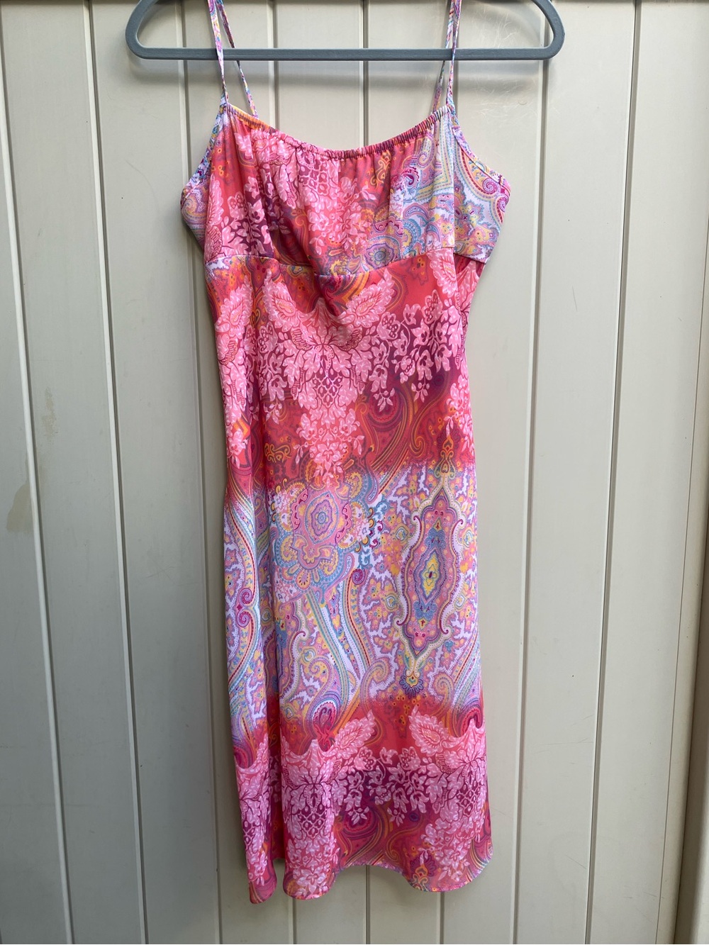 Vintage Forever 21 slip dress small Paisley lined y2k coquette pink sweet